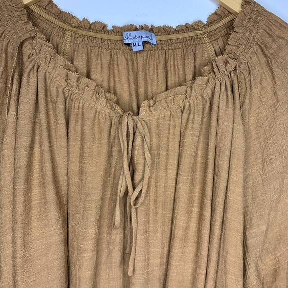 Wishlist drawstring scoop neck blouse relaxed fit size M/L - Picture 4 of 12